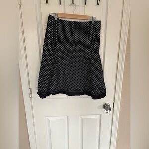 Vintage Black and White Polka Dot Skirt 100% Cotton
